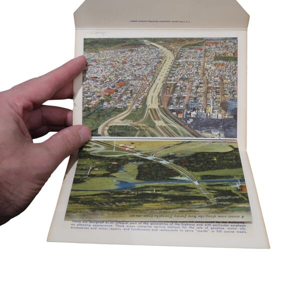 New Jersey Turnpike Souvenir Postcards Fold Out Accordion Photos Vintage - Picture 6 of 8